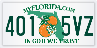 FL license plate 4015VZ