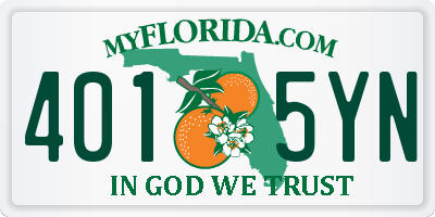 FL license plate 4015YN