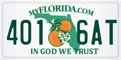 FL license plate 4016AT