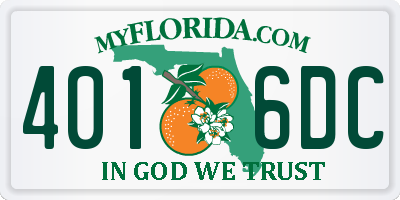 FL license plate 4016DC