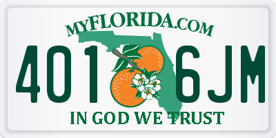 FL license plate 4016JM