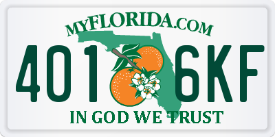 FL license plate 4016KF