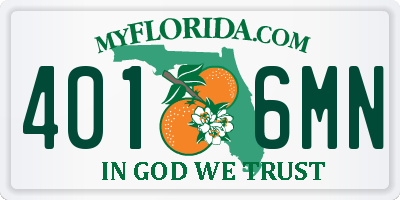 FL license plate 4016MN