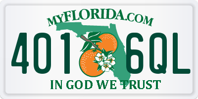 FL license plate 4016QL