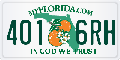 FL license plate 4016RH