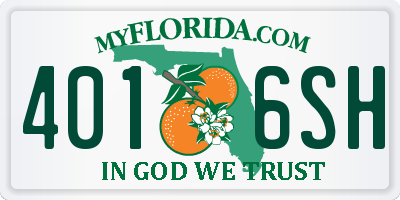 FL license plate 4016SH