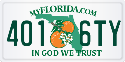 FL license plate 4016TY