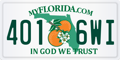 FL license plate 4016WI