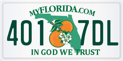 FL license plate 4017DL