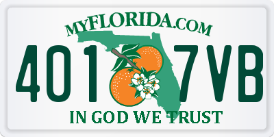 FL license plate 4017VB