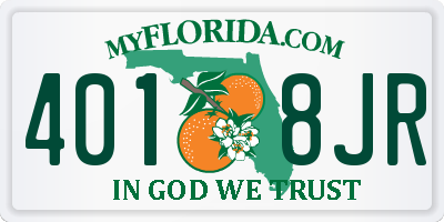 FL license plate 4018JR