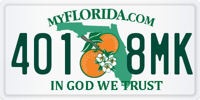 FL license plate 4018MK