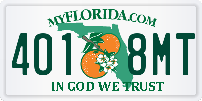 FL license plate 4018MT