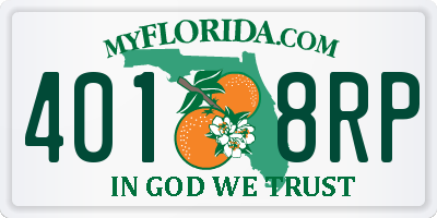 FL license plate 4018RP