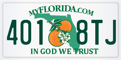 FL license plate 4018TJ