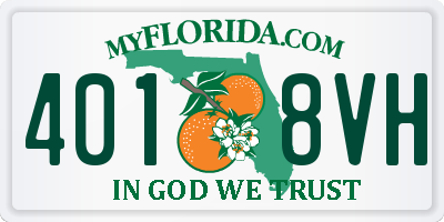FL license plate 4018VH