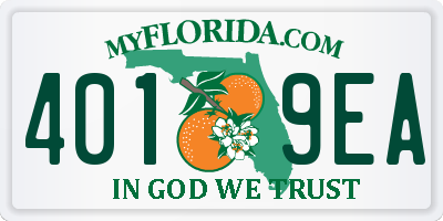 FL license plate 4019EA