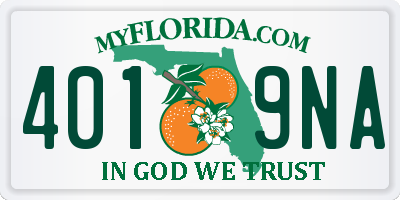 FL license plate 4019NA
