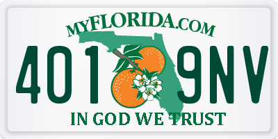 FL license plate 4019NV