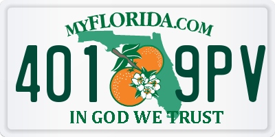 FL license plate 4019PV