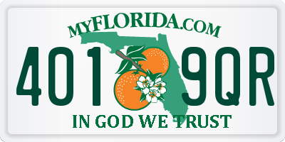 FL license plate 4019QR
