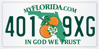 FL license plate 4019XG