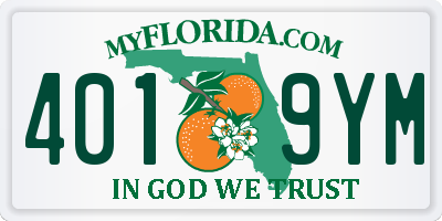 FL license plate 4019YM