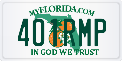 FL license plate 401RMP