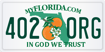 FL license plate 4020RG