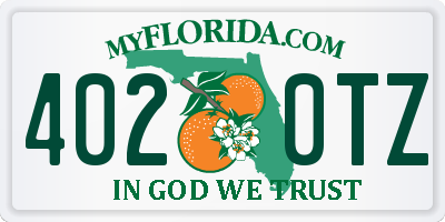 FL license plate 4020TZ