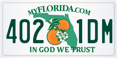 FL license plate 4021DM