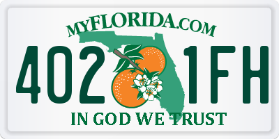 FL license plate 4021FH