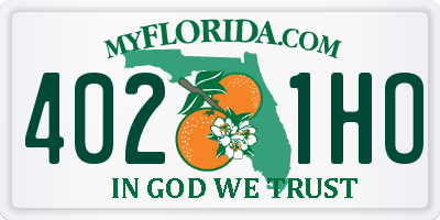 FL license plate 4021HO