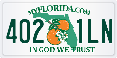 FL license plate 4021LN