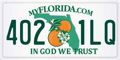 FL license plate 4021LQ
