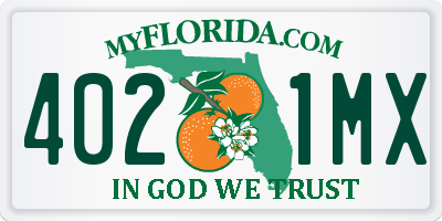 FL license plate 4021MX
