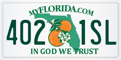 FL license plate 4021SL
