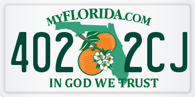FL license plate 4022CJ