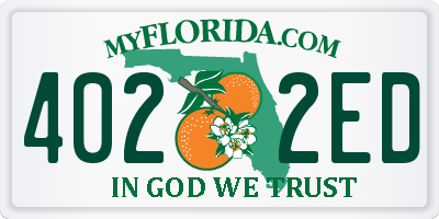 FL license plate 4022ED