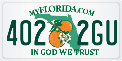 FL license plate 4022GU