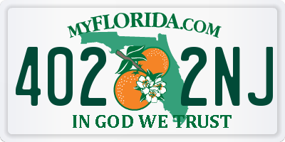 FL license plate 4022NJ