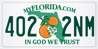 FL license plate 4022NM