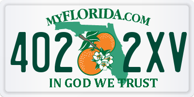 FL license plate 4022XV