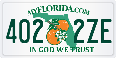 FL license plate 4022ZE