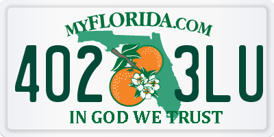 FL license plate 4023LU