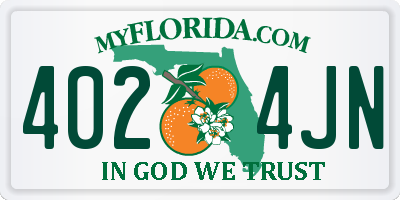 FL license plate 4024JN