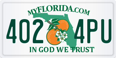 FL license plate 4024PU