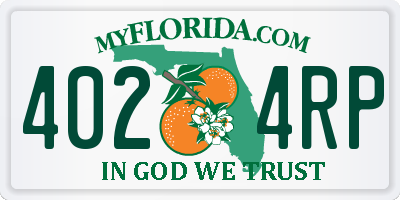 FL license plate 4024RP