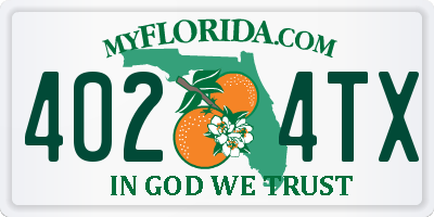 FL license plate 4024TX