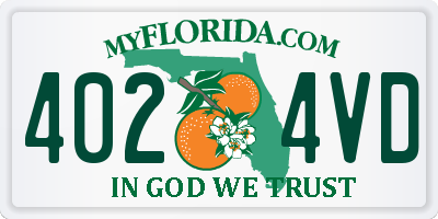 FL license plate 4024VD